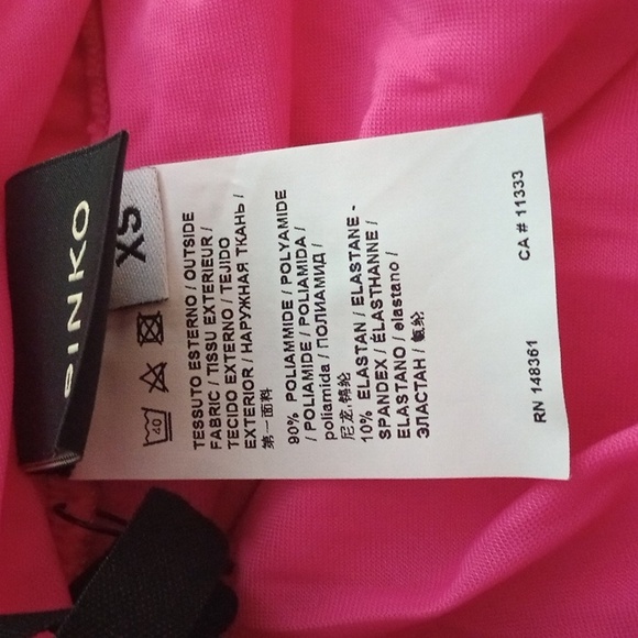 PINKO Daltanius Abito Cocktail Dress in Fuchsia Pink - Picture 6 of 9